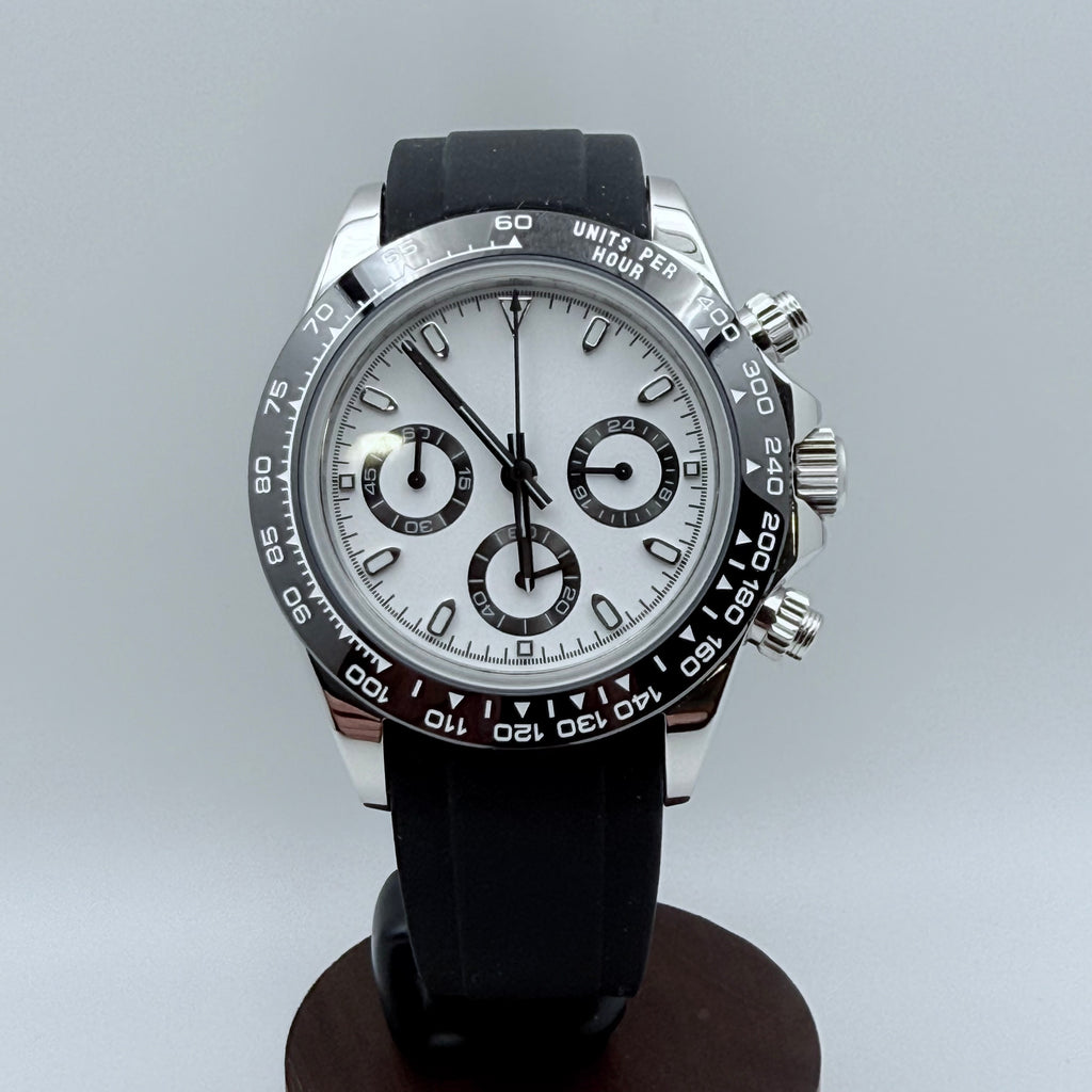 Pursuit Chronograph - White Panda Black Strap
