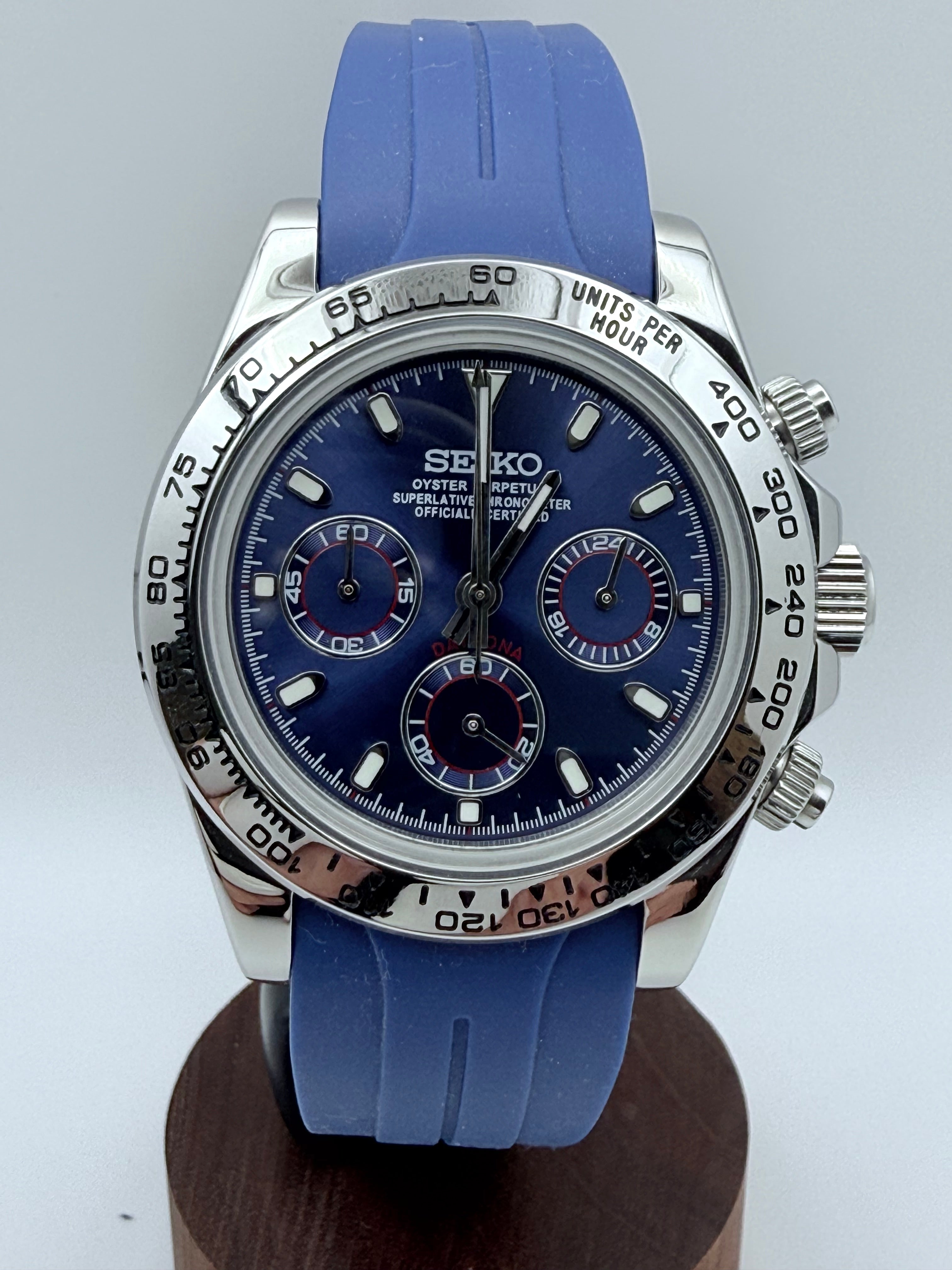 Seiko Mod Chronograph - Blue